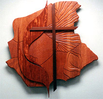 United Methodist Church - Wall Sculpture: Flame and Cross