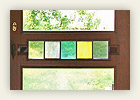 Quartersawn White Oak Exterior Door with Leaded Stain Glass