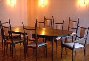 English Pull-out Extension Table and Gazelle Chairs - Over view