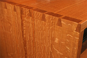 Media Cabinet and Magazine Rack - Detail Close-up