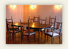 English Pull-out Extension Table and Gazelle Chairs